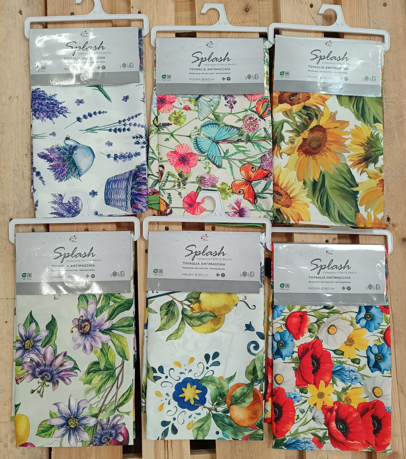 TOVAGLIA ANTIMACCHIA 4P SPLASH FIORI DI PRATO 140X140 Tellini S.R.L. Χονδρική ενδυμασία